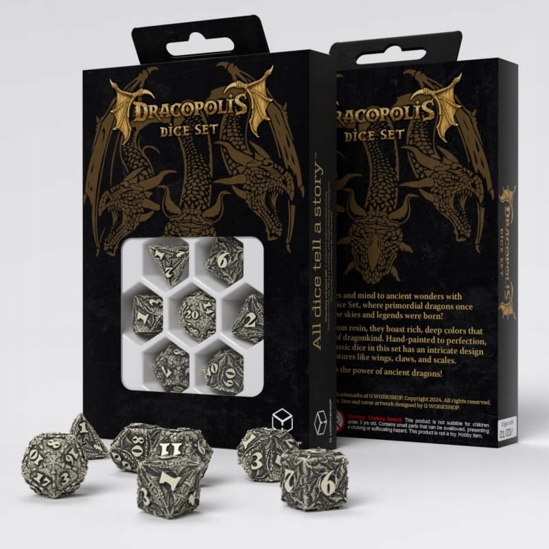 Zestaw Kości Dracopolis - The Scandinavian Blackfang – Odkryj legendy smoków