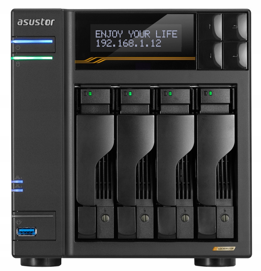 Serwer plików Asustor LOCKERSTOR 4 Gen3 AS6804T – Wydajność i pojemność w jednym