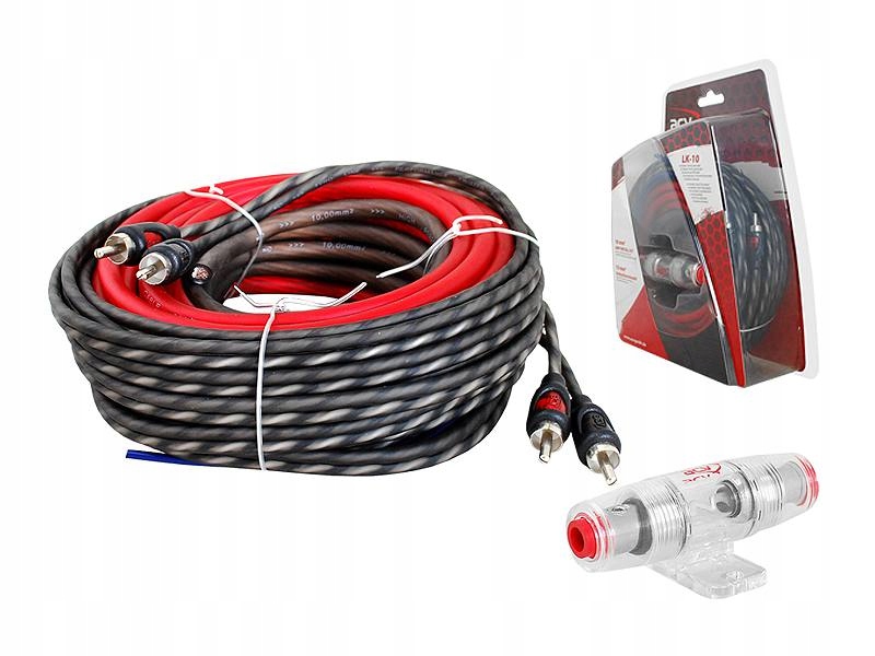 Zestaw przewodów 10mm² do 480W MAX – Idealne rozwiązanie do wzmacniaczy