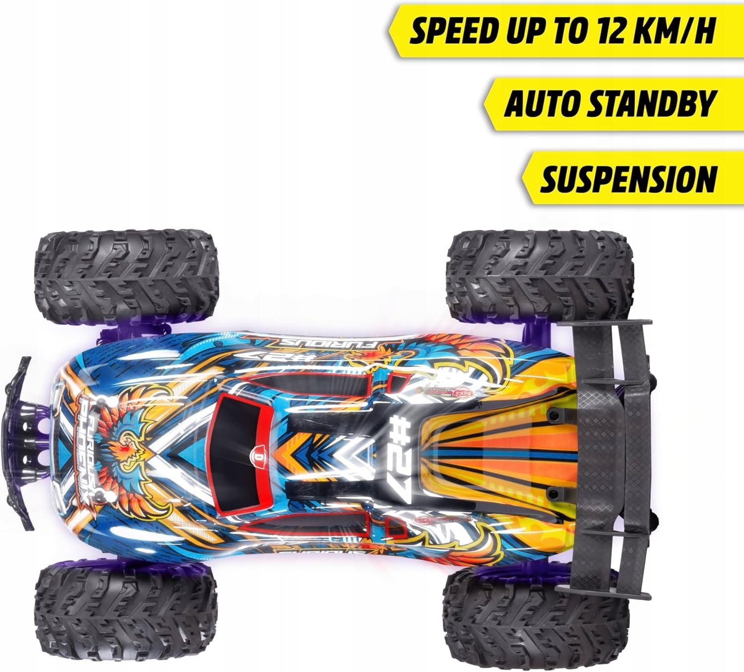 Dynamiczna jazda z dużymi kołami typu monstertruck