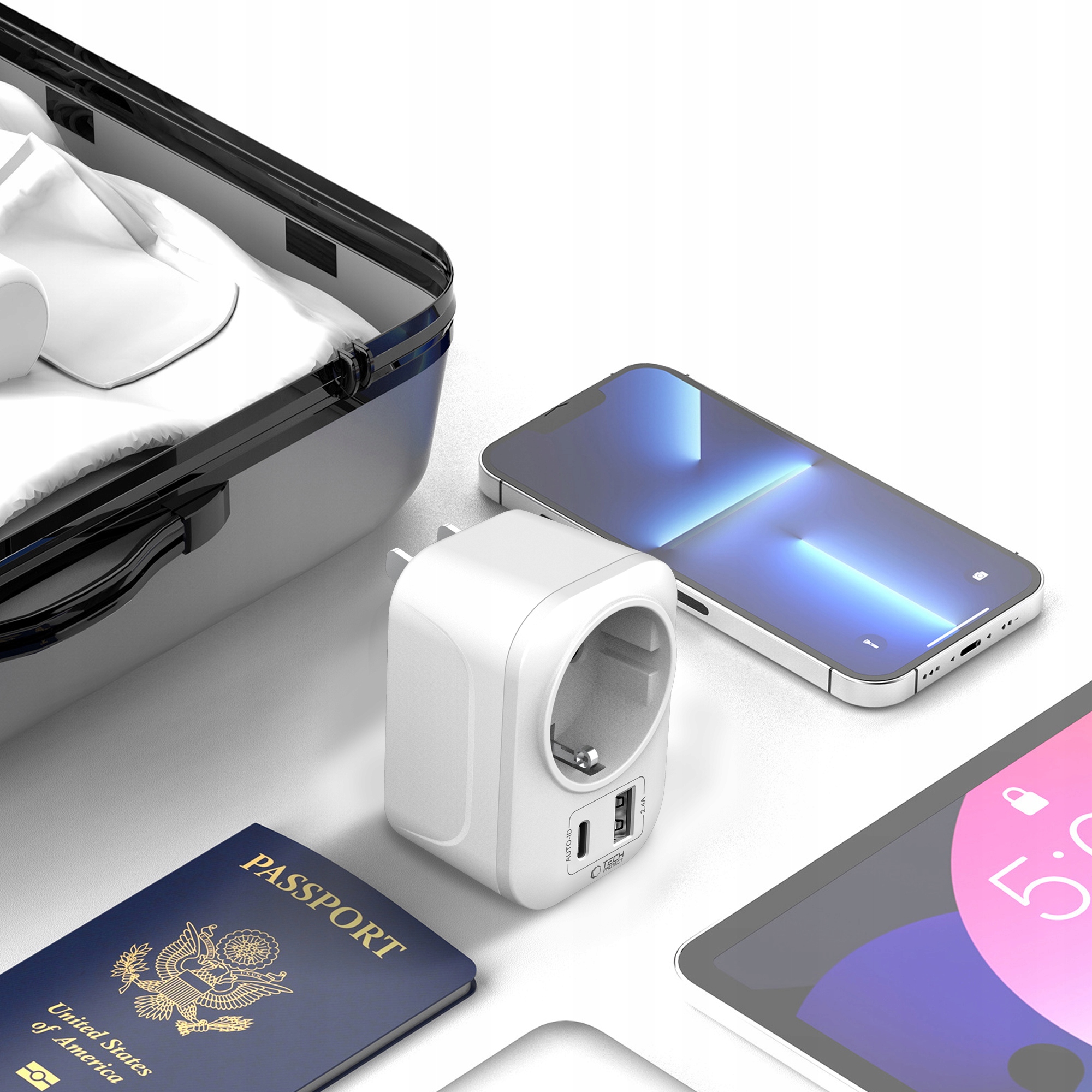 Tech-Protect TA100 Adapter Podróżny US do EU – Twój idealny towarzysz w podróży