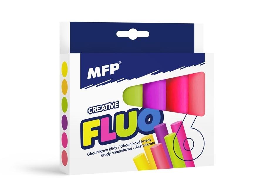 MFP Kreda Chodnikowa Owalna Fluo Mix 6 Kolorów 6320142 – Idealna do Zabawy na Świeżym Powietrzu