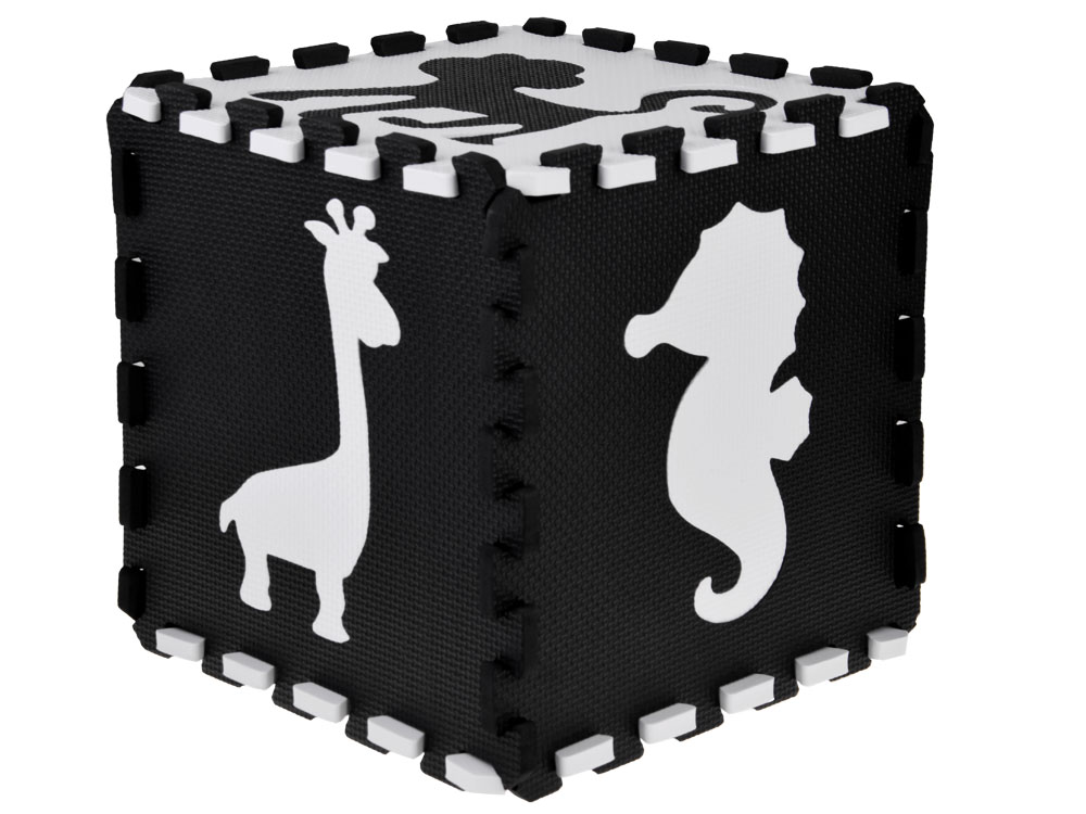 Jokomisiada Puzzle piankowe kontrastowa mata zwierzątka kształty ZA4783 – Idealna mata do zabawy dla dzieci