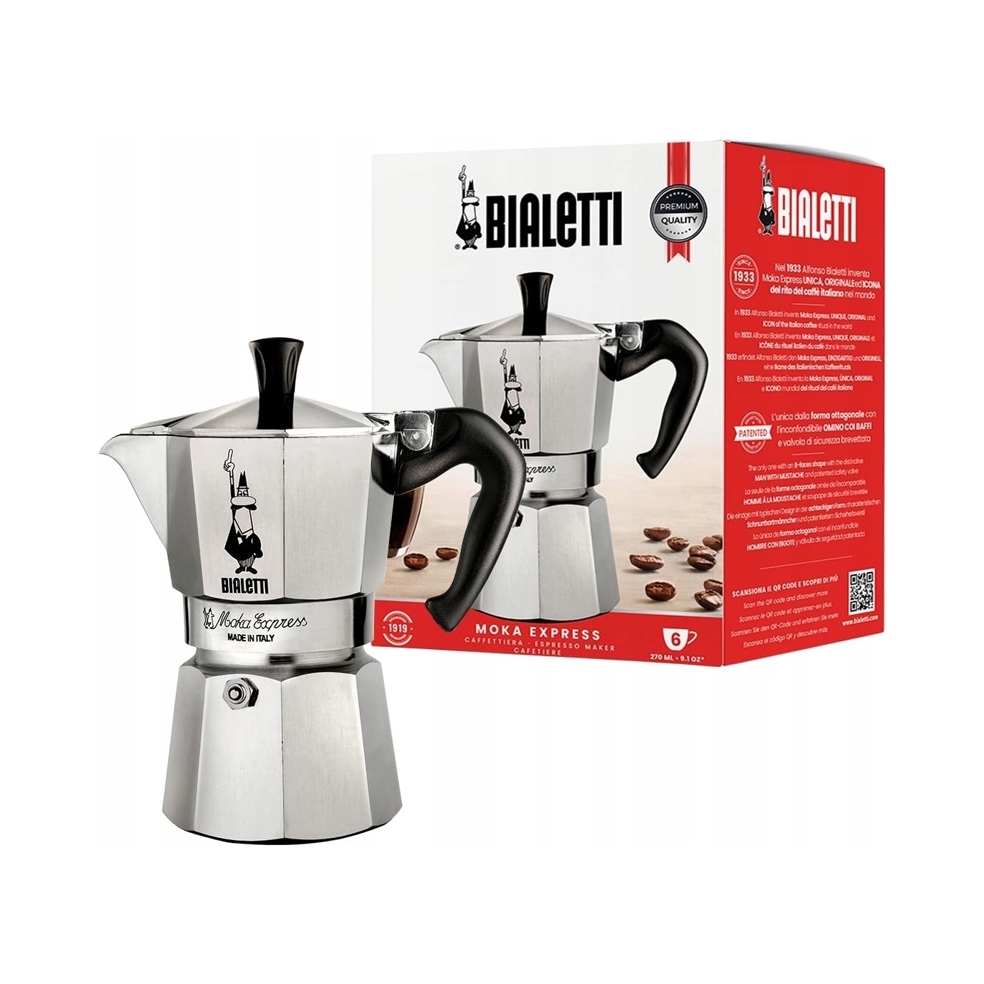 Kawiarka Bialetti Moka Express 6 filiżanek – Klasyka włoskiego espresso