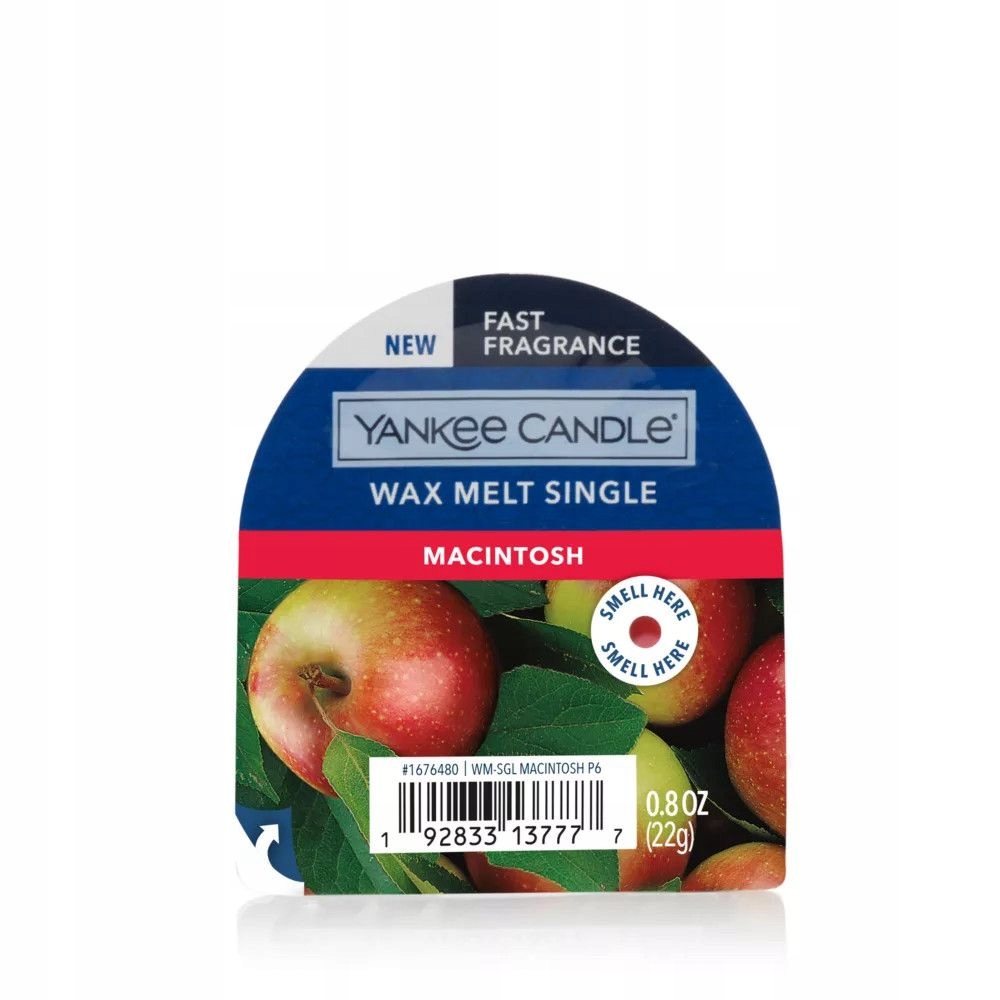 Yankee Candle Wosk zapachowy Macintosh 22g – Aromatyczna podróż do sadu jabłkowego