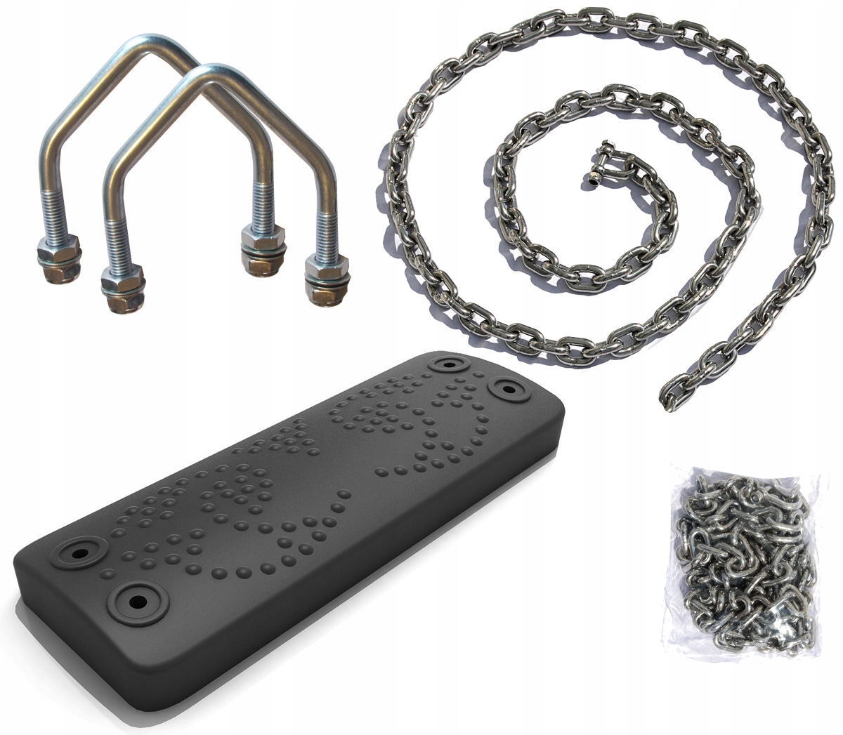 GIGI TOYS Huśtawka z aluminiowym wkładem na łańcuchu (stal nierdzewna 5mm) – Idealna do zabawy na świeżym powietrzu