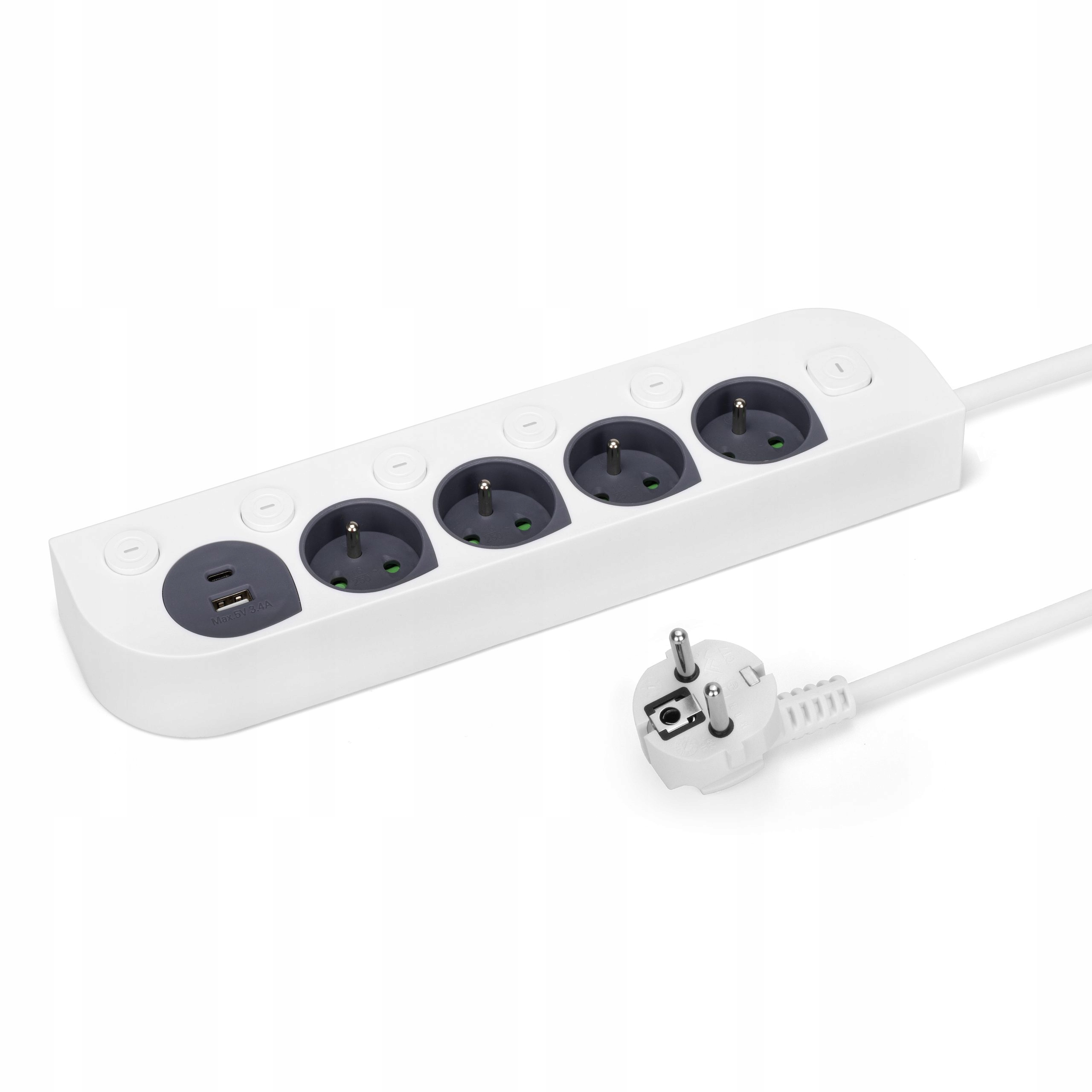 Przedłużacz elektryczny 4 gniazdowy + USB-A + USB-C MT143 Montis – Idealne rozwiązanie do zasilania wielu urządzeń