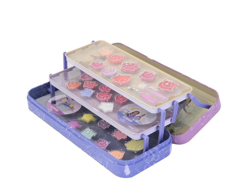 Zestaw kosmetyków do makijażu dla dzieci Disney Wish Makeup Case Triple Layer Beauty Tin
