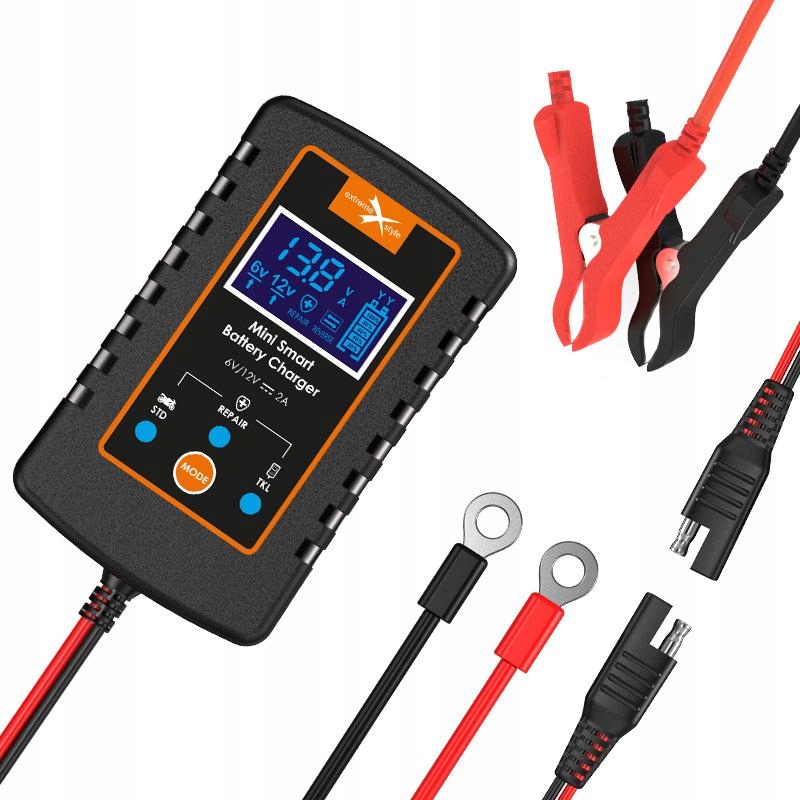 Inteligentna Mini Ładowarka Prostownik 2W1 SBC-61220 – Twoje wsparcie w ładowaniu akumulatorów