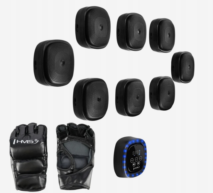 TB05 TARCZA BOKSERSKA MODUŁOWA BLUETOOTH Z MUZYKĄ I RĘKAWICAMI HMS – Twój interaktywny ring w domu