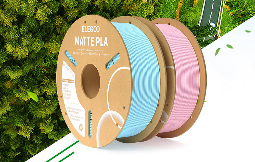 Filament PLA Matte ELEGOO (Czarny) - Stabilna średnica i płynna praca