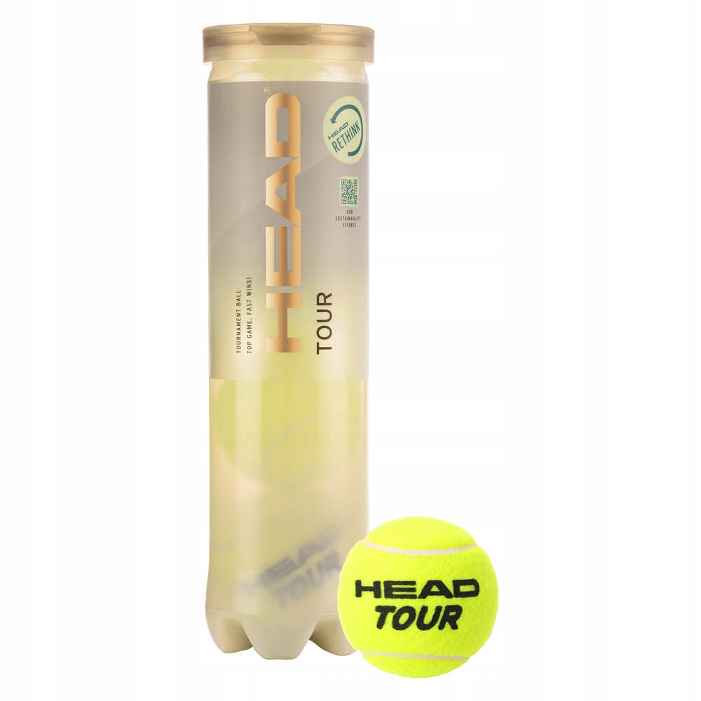 Piłki do tenisa ziemnego Head Tour 4 szt – Idealne na trening i mecz