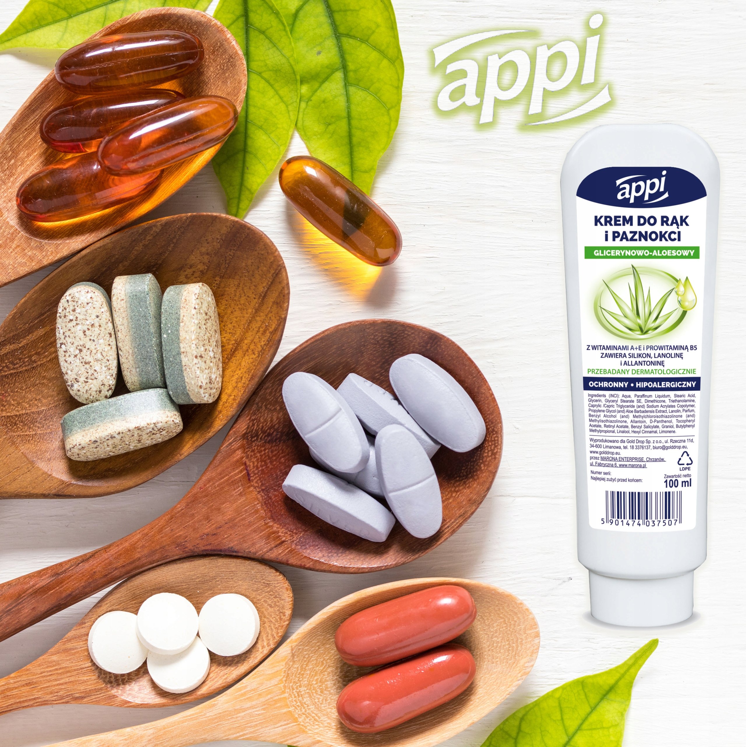 Bogaty skład: aloes, witaminy A+E, prowitamina B5