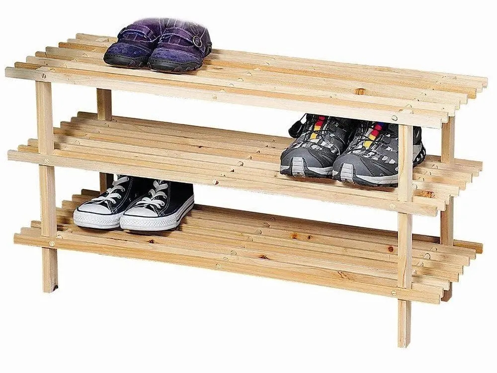 Kesper Regal na buty, Jodla jasna FSC – Praktyczne rozwiązanie do Twojego przedpokoju