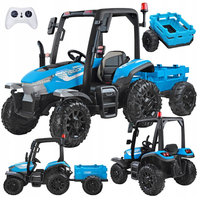 Duży Traktor dla dziecka z przyczepą 4x4 z pilotem – idealny pojazd dla małego rolnika