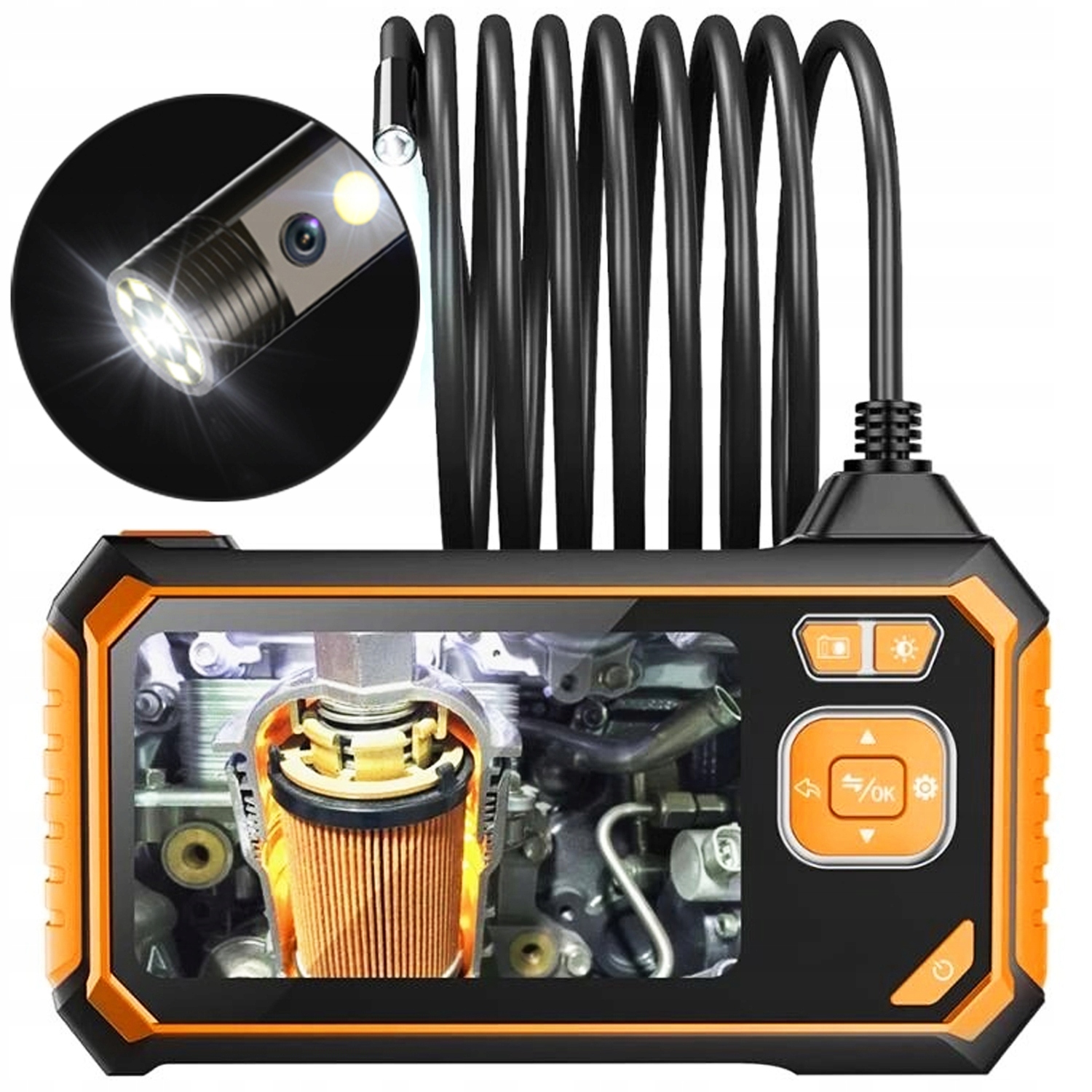 Kamera inspekcyjna Inskam DUO ENDOSKOP DWIE KAMERY 5M 7LED 2x Full HD LCD – Twoje wszechstronne narzędzie do inspekcji