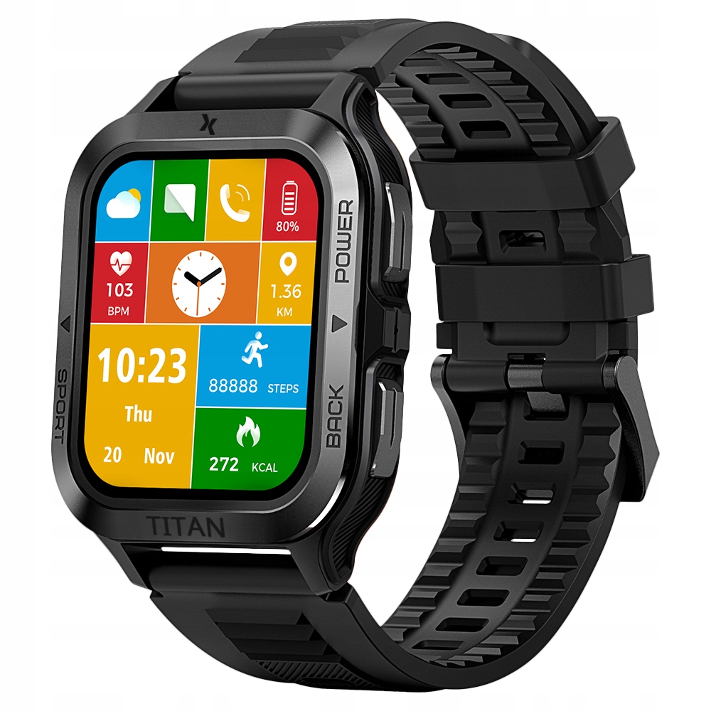 Smartwatch Maxcom FW67 Titan Pro Czarny – Twój niezawodny towarzysz w każdej sytuacji