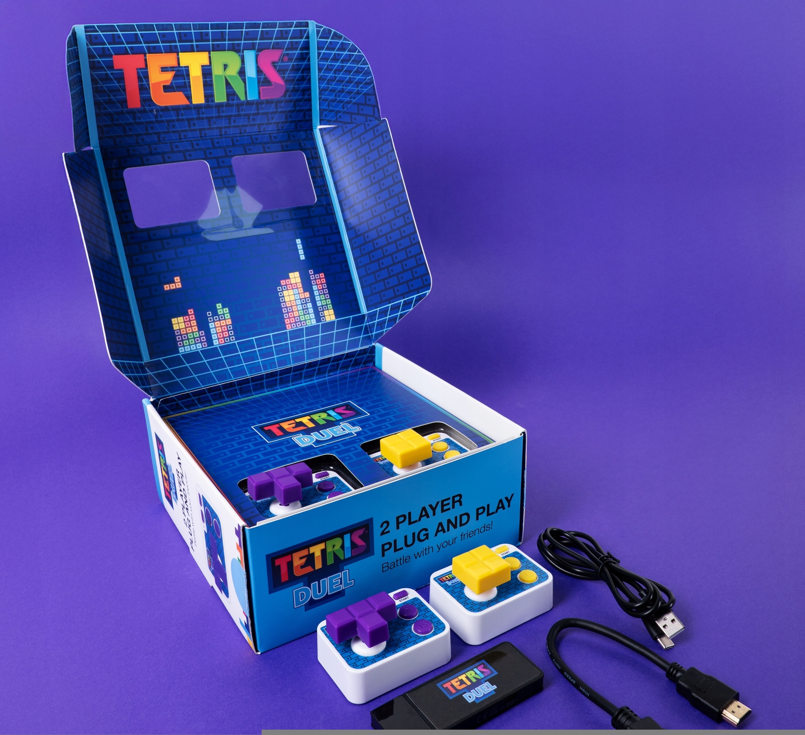 Tetris Duel Konsola Gra TV Retro Arcade dla Dwóch Graczy – Klasyczna zabawa w nowoczesnym wydaniu