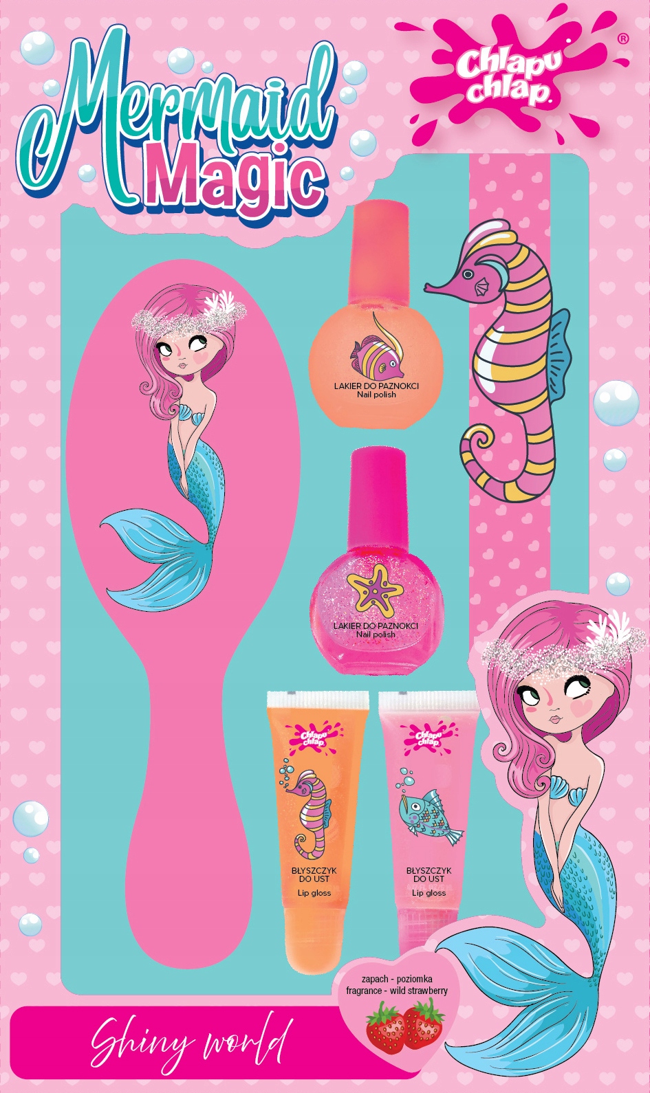 Chlapu Chlap Mermaid Magic – Zestaw dziecięcy z lakierami do paznokci i błyszczykami