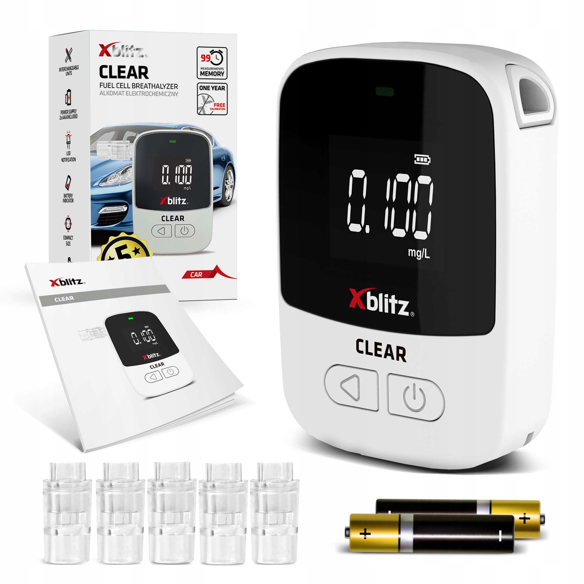 Xblitz CLEAR Alkomat Elektrochemiczny – Twój niezawodny partner w bezpieczeństwie drogowym