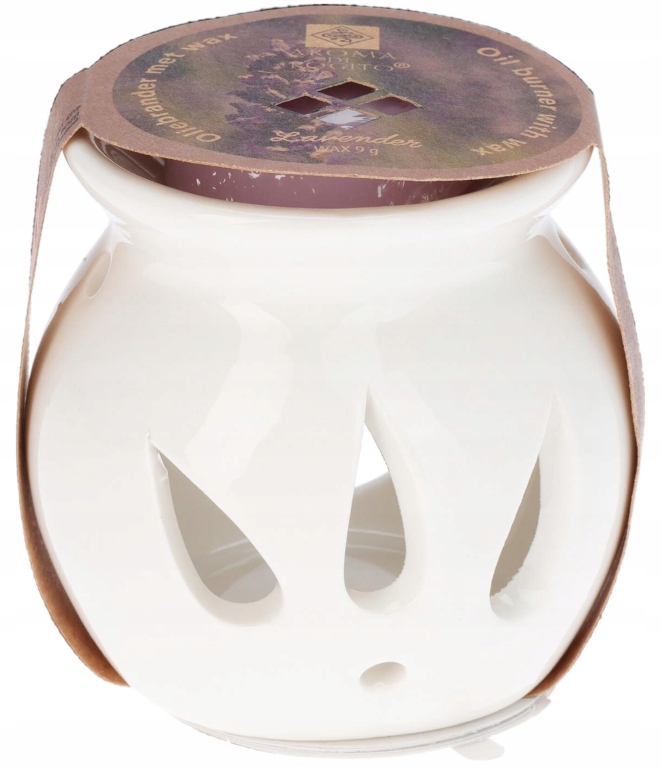 Piękny design i estetyka – Biały ceramiczny lampion z dekoracyjnymi wzorami