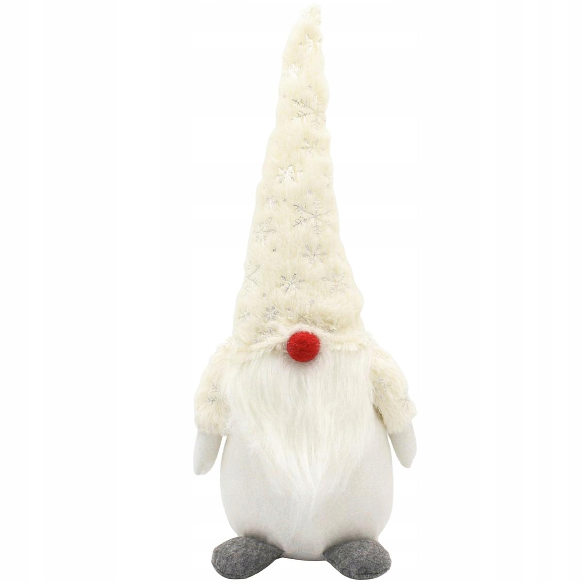 Skrzat Gnom Krasnal Dekoracyjny Biały 45 cm – Elegancka Ozdoba Świąteczna