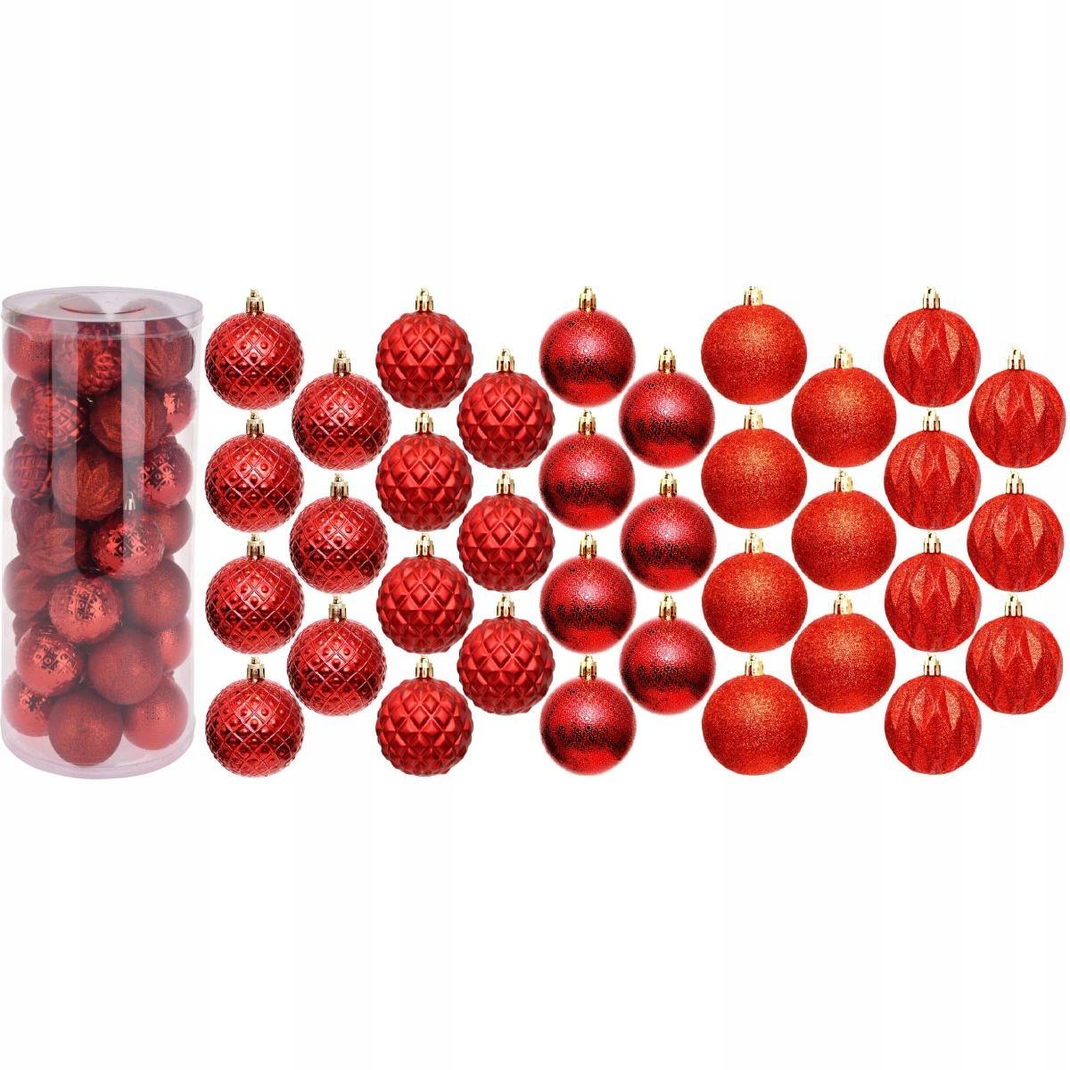 Bombka Dekoracyjna Plastikowa 6cm Set 35 szt Czerwona – Idealna ozdoba na święta