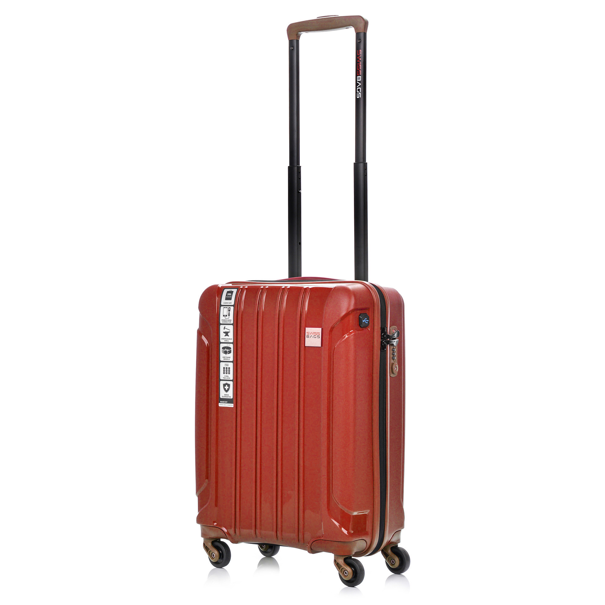 Walizka kabinowa SwissBags Tourist 55 cm czerwony – Idealny towarzysz podróży