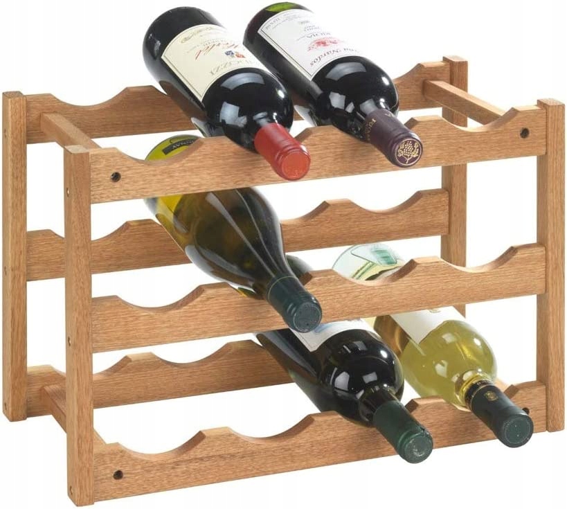 Wenko Drewniany stojak NORWAY na wino - 12 butelek