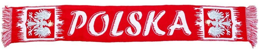 Czerwono-biały szalik z napisem 'POLSKA' – Symbol patriotyzmu