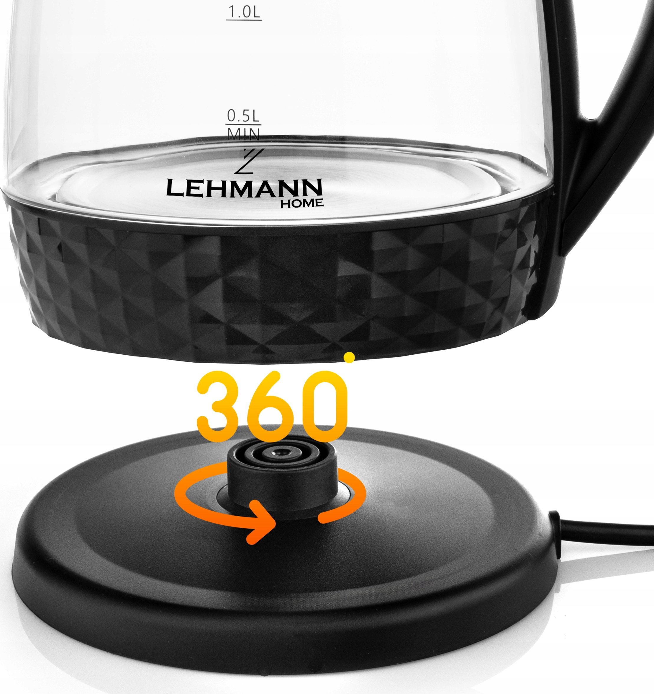 CZAJNIK ELEKTRYCZNY SZKLANY Z PODŚWIETLENIEM MOCNY 2200W BEZPRZEWODOWY 2L Waga produktu 0.82 kg