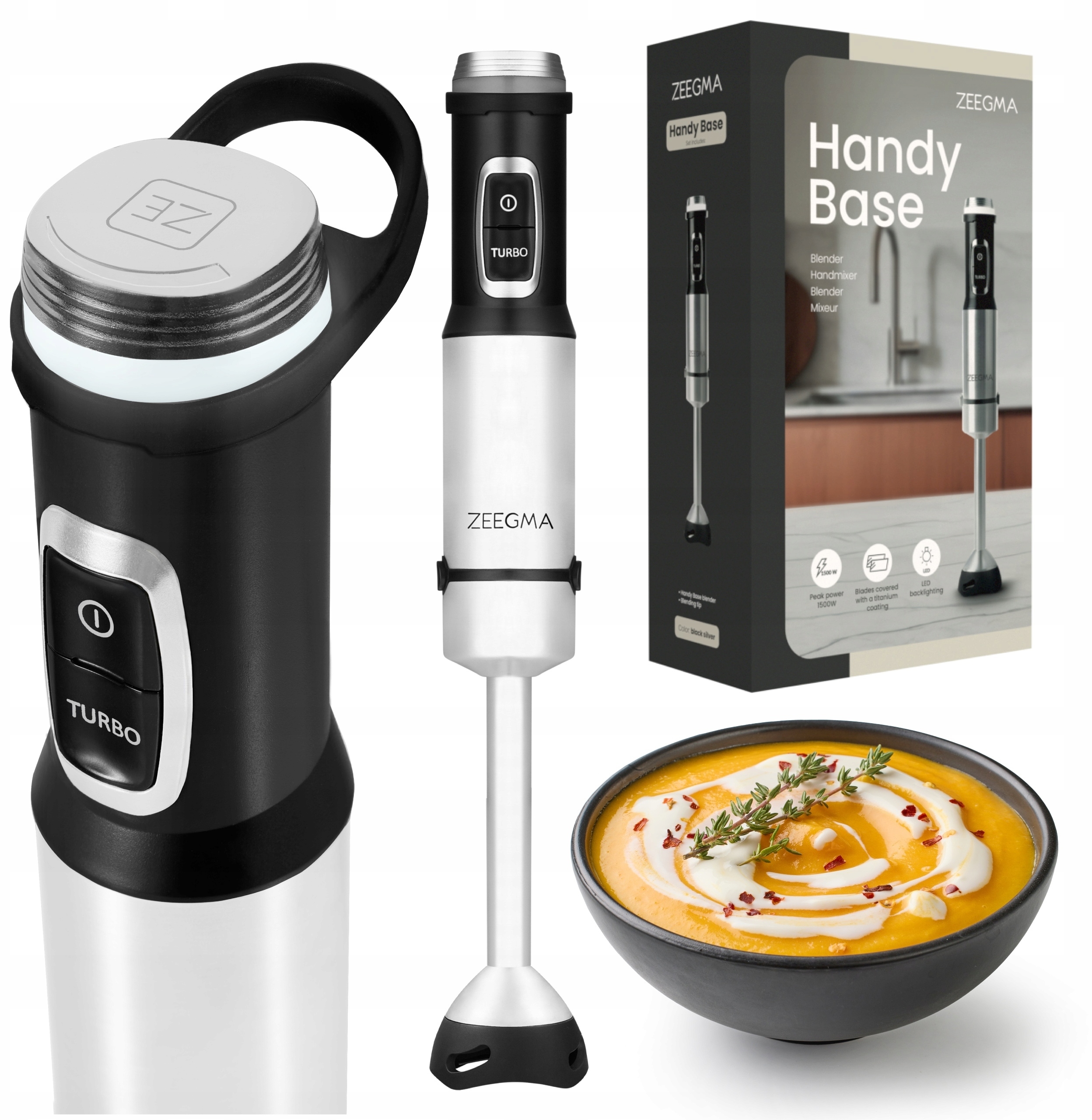 Ręczny blender ZEEGMA ZE-HANDY BASE 1500W – Twoje wsparcie w kuchni
