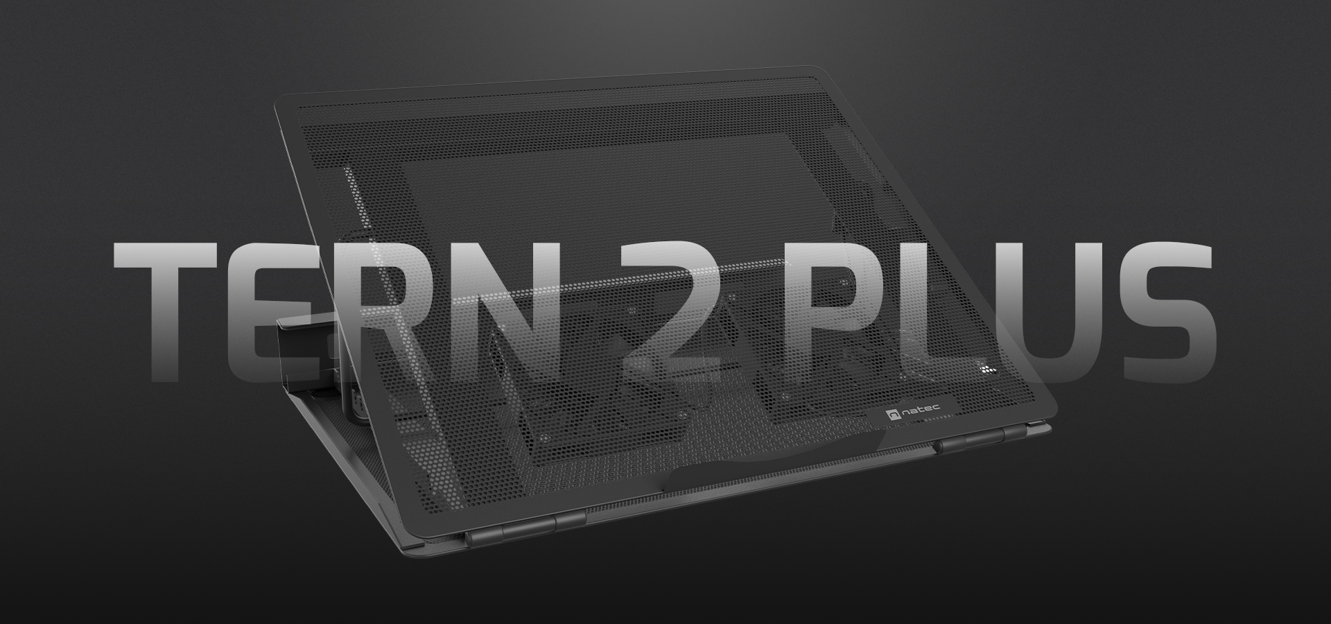 Podkładka chłodząca do laptopów, Natec Tern 2 Plus, kompatybilna z urządzeniami 12,1-17,3