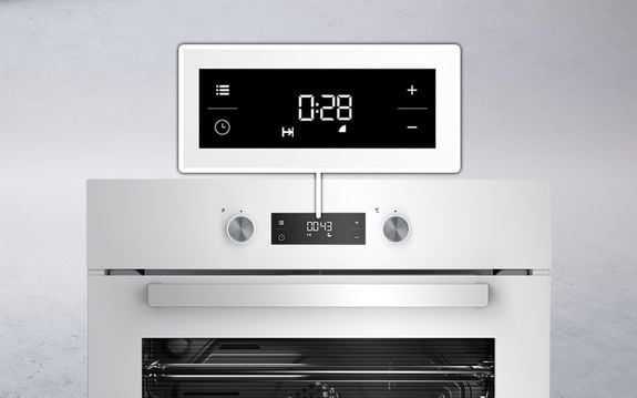 Intuicyjny wyświetlacz semi-sensorowy (biały, beżowy, inox)