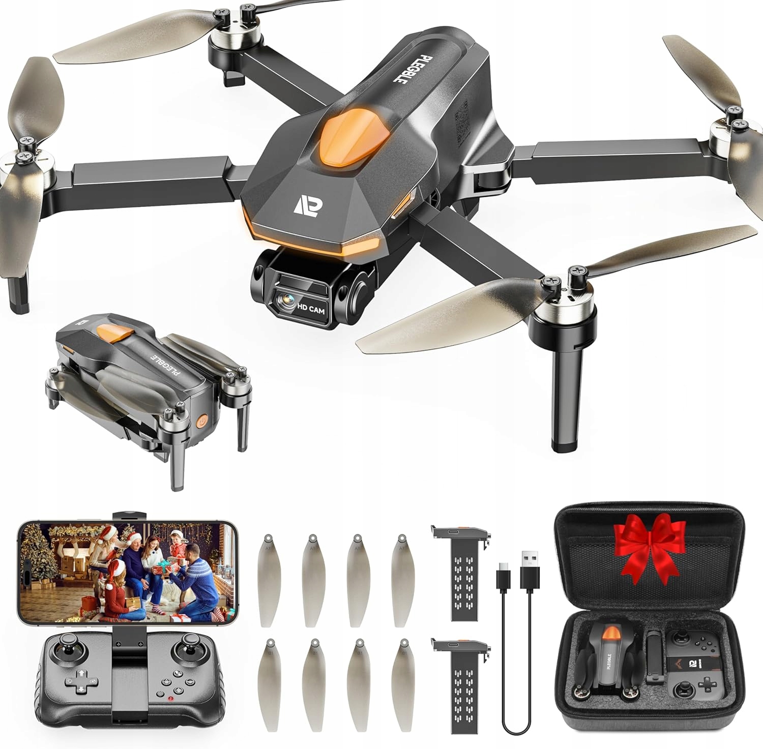 PLEGBLE Dron z kamerą bezszczotkowy silnik FPV RC WiFi 5G – Nowoczesne doświadczenie latania