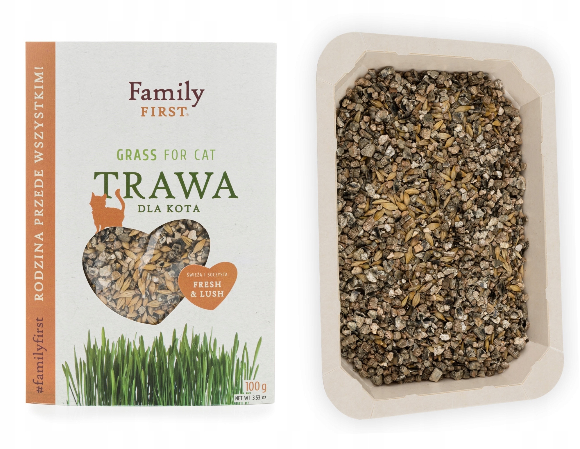 Family First Trawa dla kota 100g – wsparcie dla zdrowia Twojego pupila