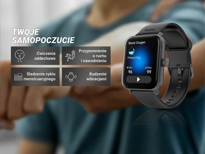 Zaawansowana analiza snu w smartwatchu Hama 6010