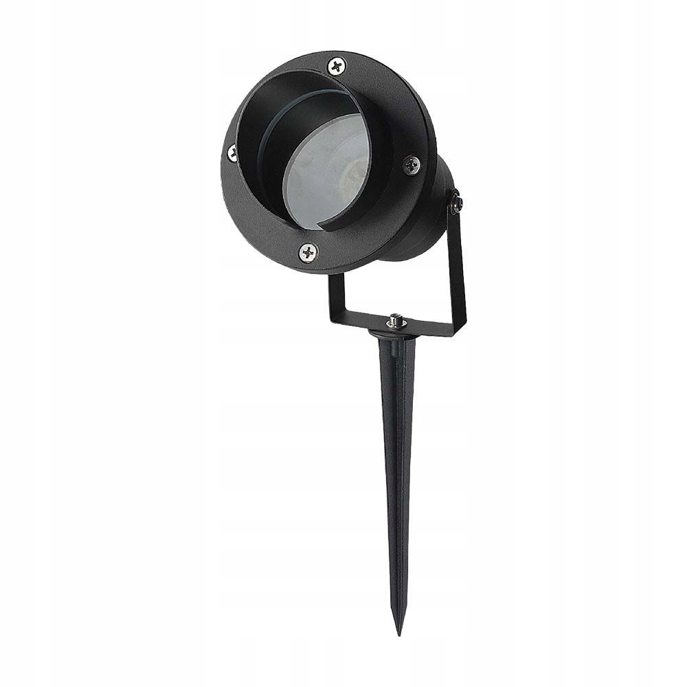 Oprawa Gruntowa Ogrodowa Wbijana Aluminium GU10 Czarna z daszkiem IP65 VT-7704 – Idealne oświetlenie do Twojego ogrodu