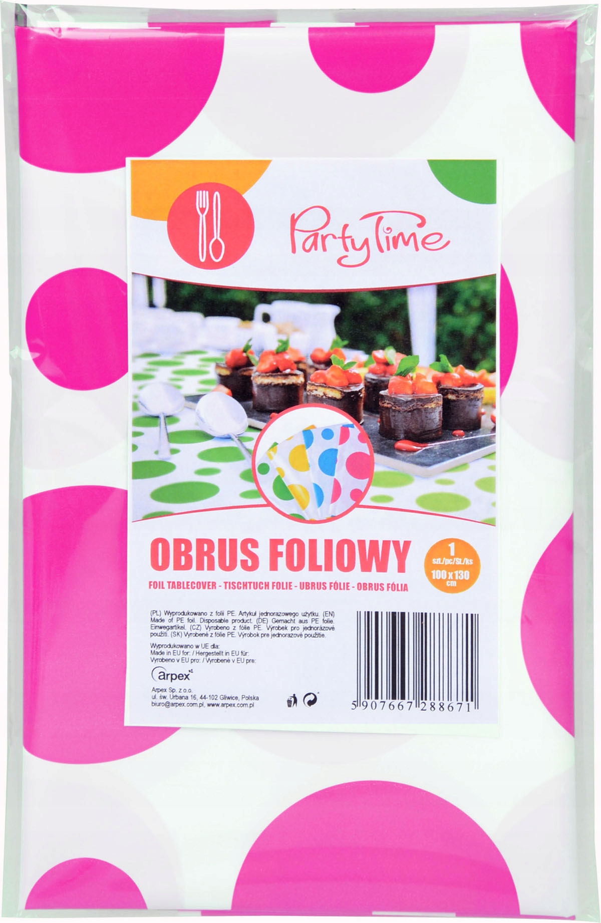Obrus folia w grochy różowy – Idealny dodatek do każdej imprezy
