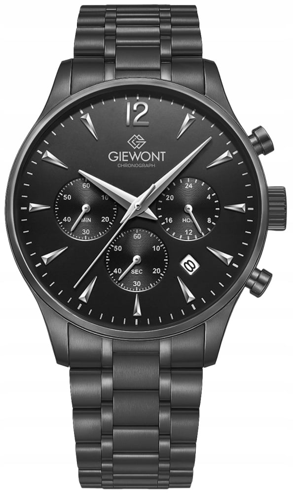 Zegarek Męski Giewont Chronograph Sapphire Czarny GW6310-B1 – Elegancja i funkcjonalność w jednym