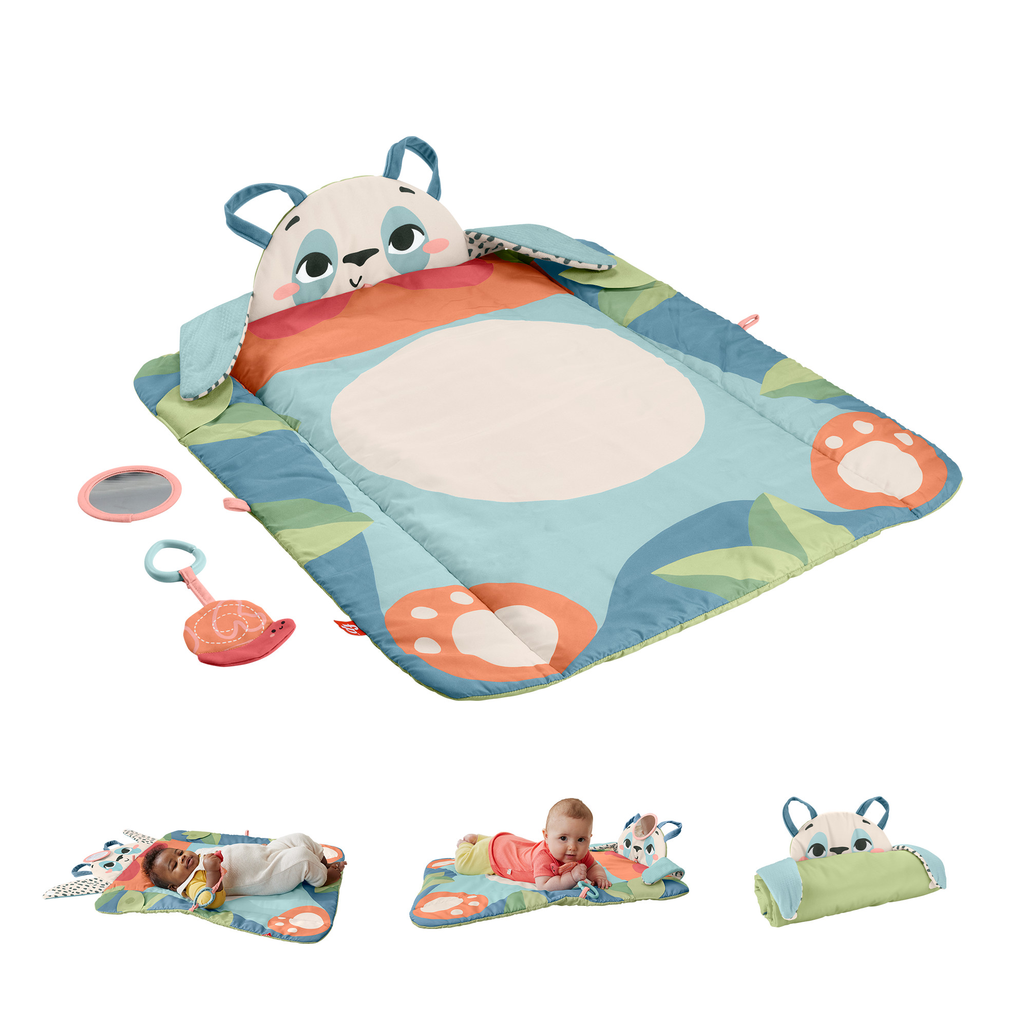 Mata edukacyjna Mattel Fisher-Price Rolli-Roll Panda – Idealna do zabawy i nauki