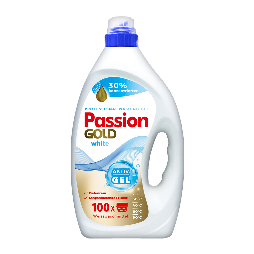 PASSION GOLD Professional Żel do prania ubrań białych 4000 ml – Skuteczność i świeżość w każdym praniu