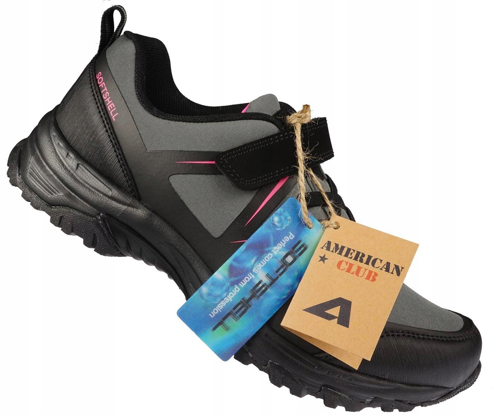 Stylowy design – Szare buty trekkingowe dla młodzieży