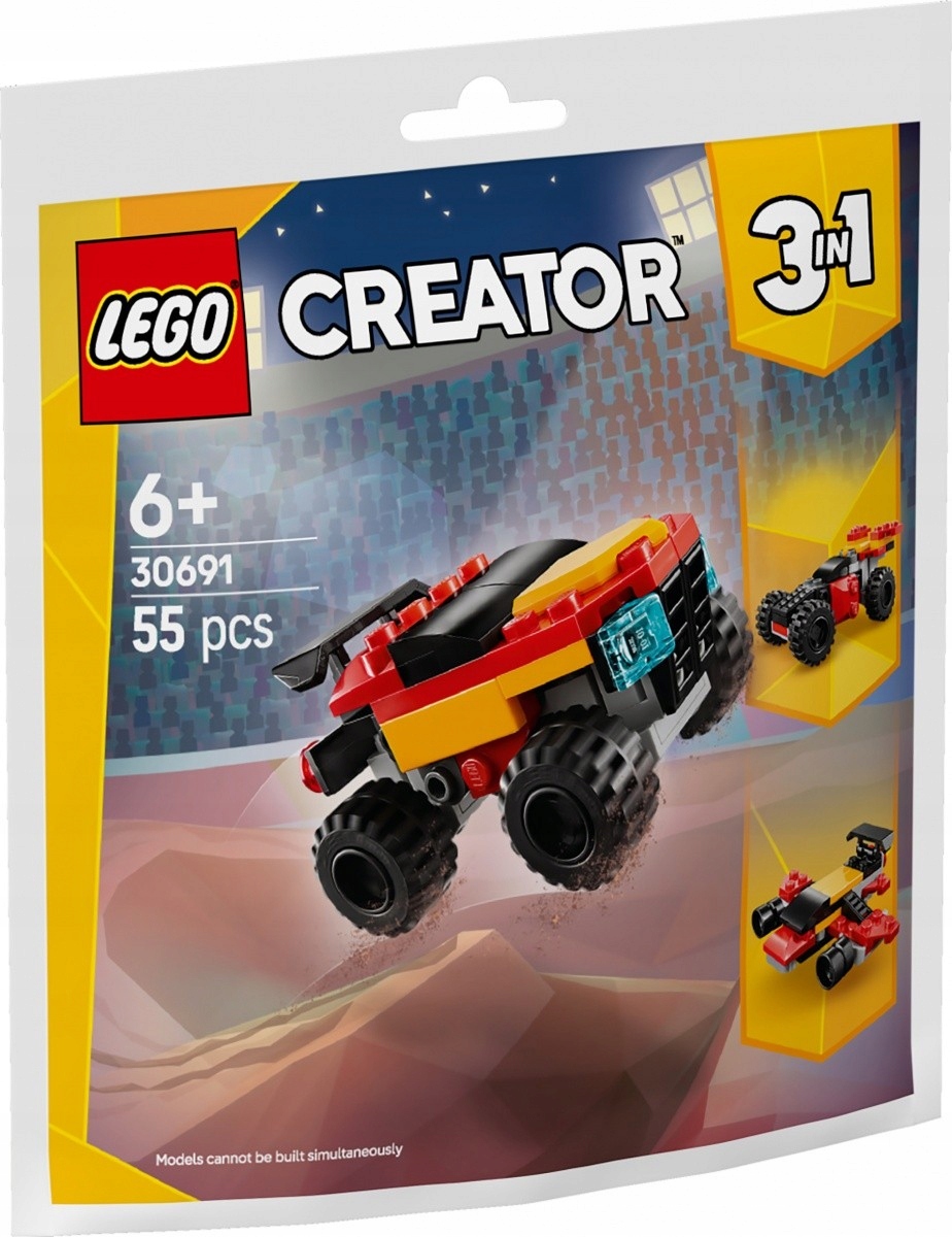 LEGO Creator Mały monster truck do przebudowania – Zestaw 3 w 1 dla małych konstruktorów