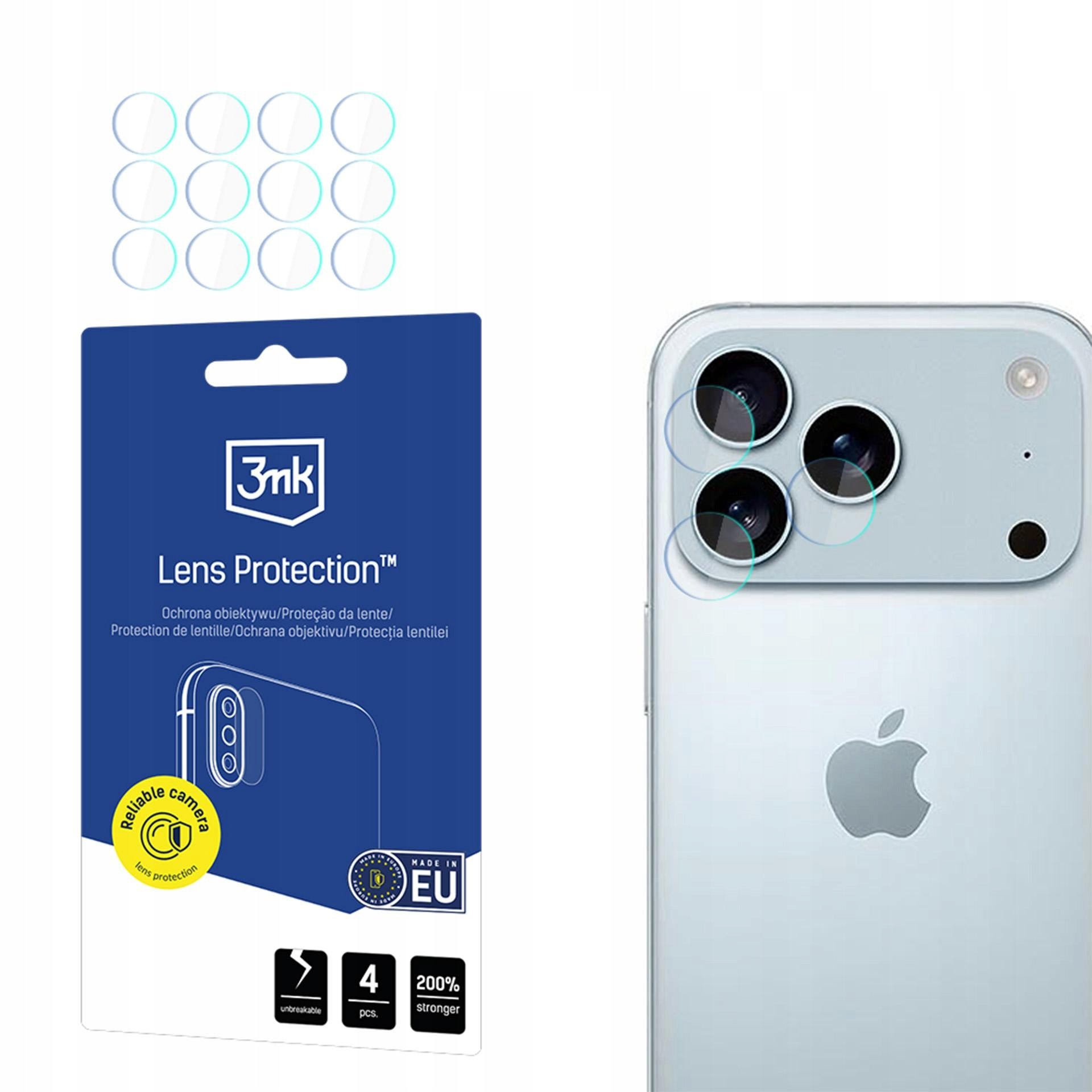 Ochrona na obiektyw aparatu 3MK Lens Protect do Apple iPhone 17 Pro – Najlepsza ochrona dla Twojego aparatu