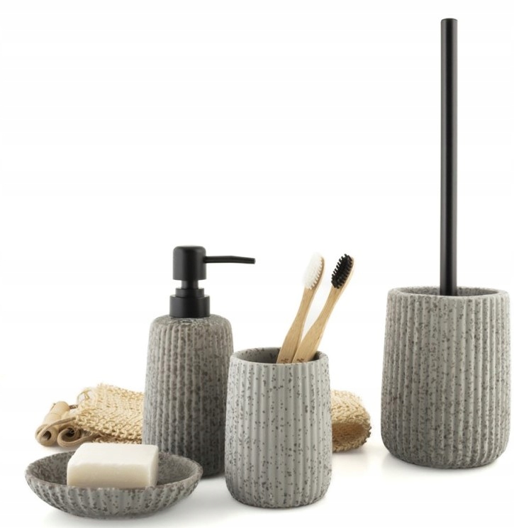 Stylowy design z kamionki w subtelnym szarym odcieniu
