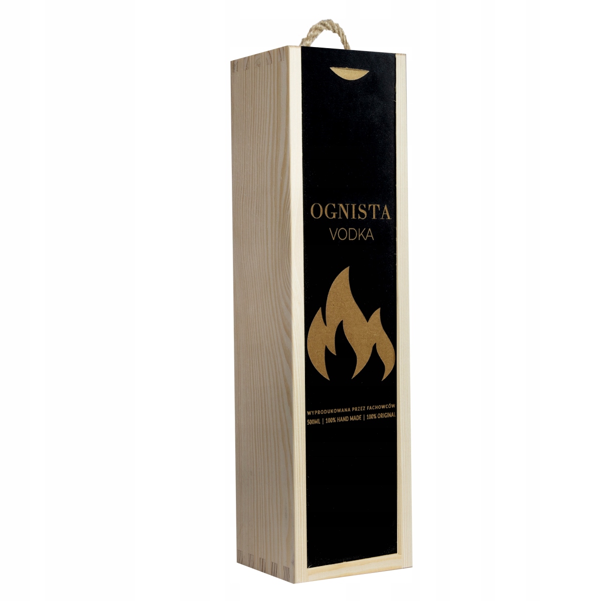 Eleganckie drewno z nadrukiem OGNISTA VODKA