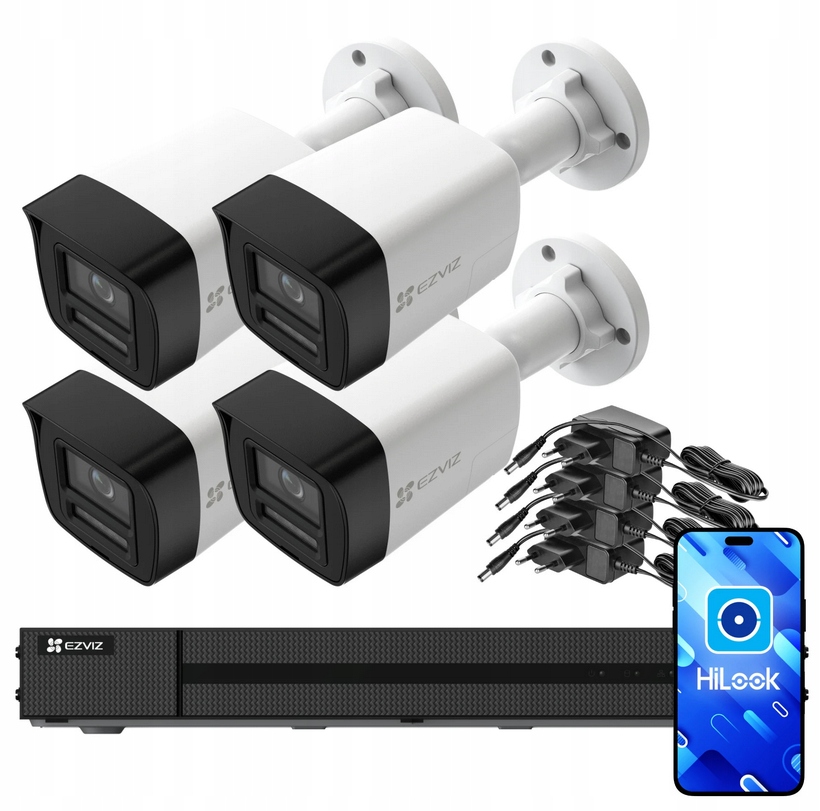 Zestaw do monitoringu EZVIZ 4x kamera PoE 8Mpx – Bezpieczeństwo na wyciągnięcie ręki
