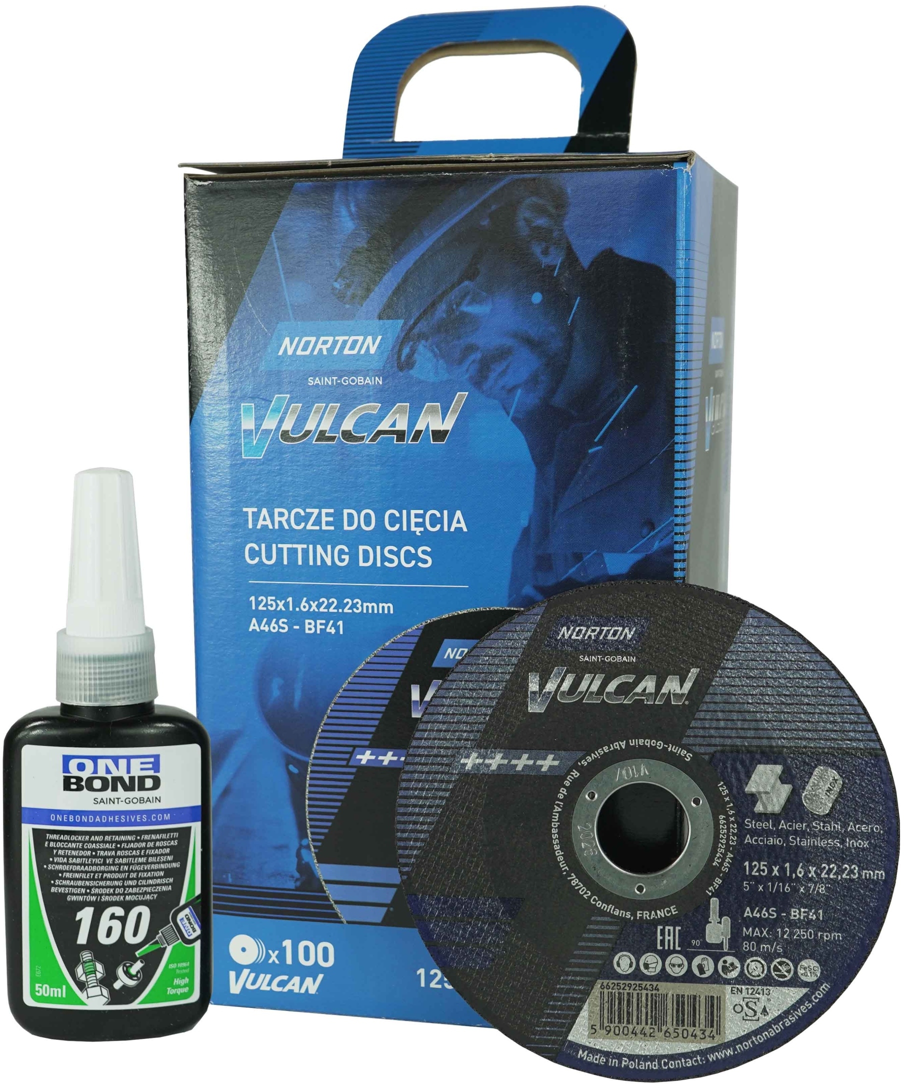 Wymiary i zastosowanie tarczy NORTON Vulcan