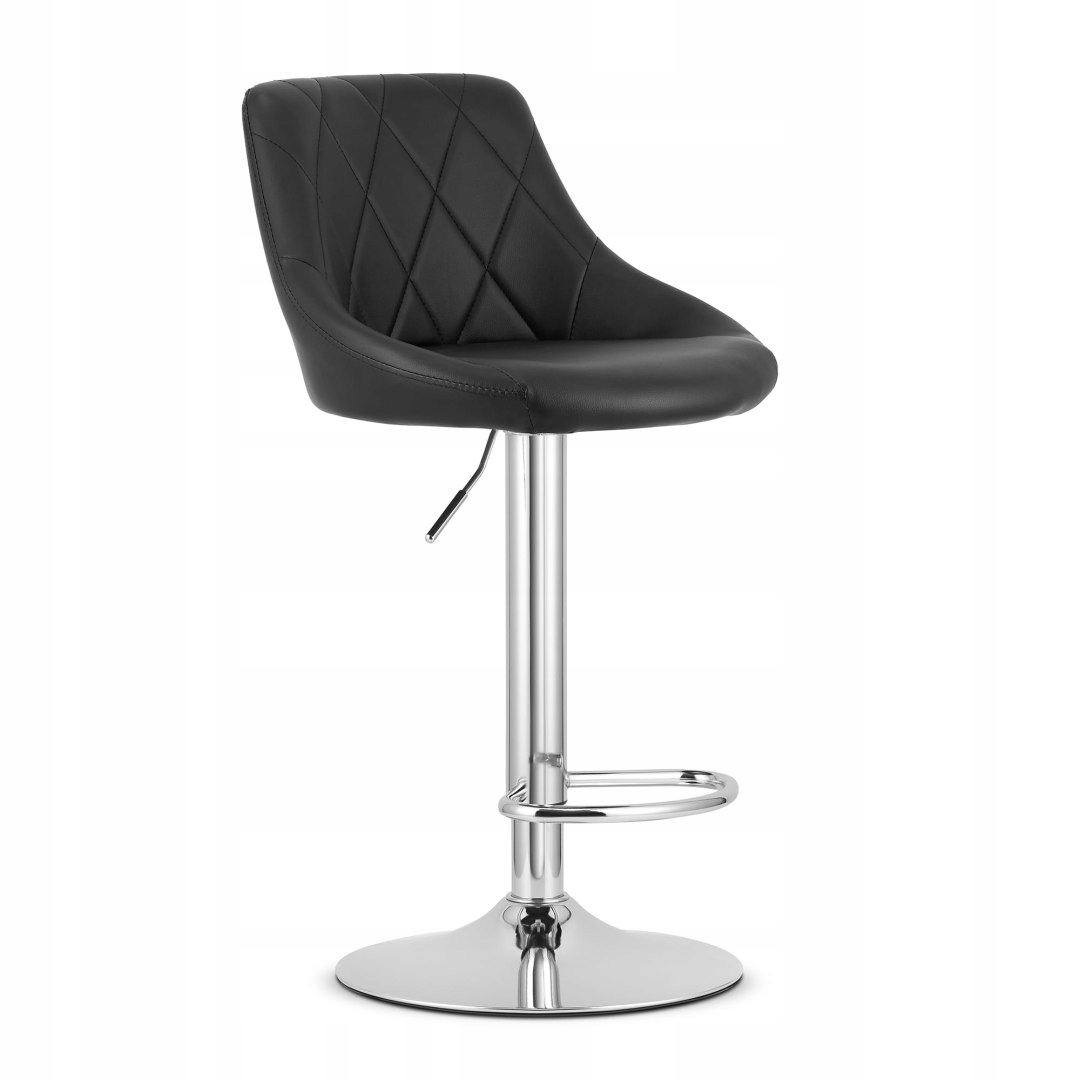 Hoker KAST – Ekoskóra czarny / baza chrom – Nowoczesny styl i ergonomia